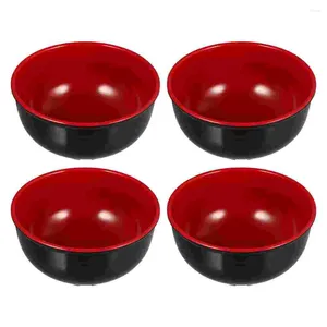 Tazones 4 piezas Deep Pho Bowl Ramen casero estilo japonés que sirve sopa de fideos de melamina frutas