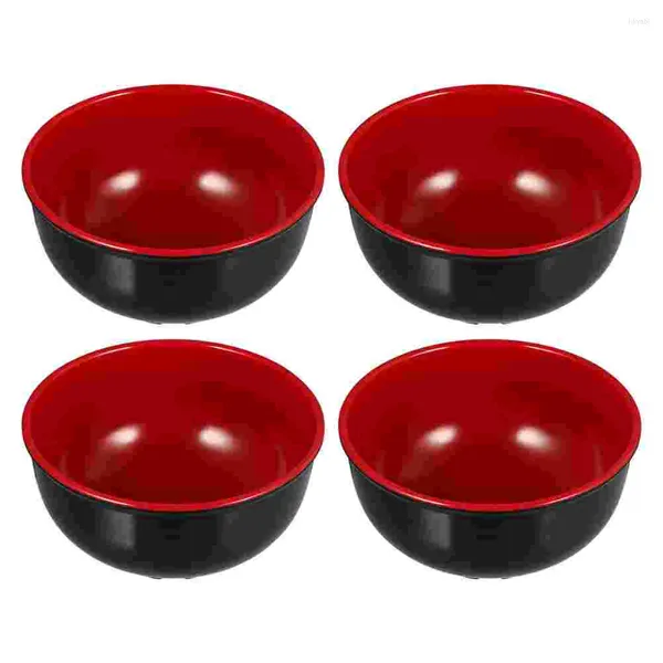 Bols 4 Pcs Bol Pho Profond Ramen Maison Style Japonais Servant Soupe De Nouilles À La Mélamine Fruits