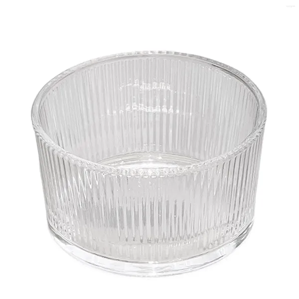 Bols 4pcs en verre mélange bol à la chaleur pour manger à la chaleur à l'usure adaptée aux friandises aux légumes