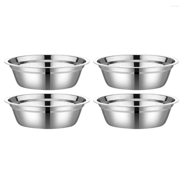 Tazones 4pcs Cocina Tazón para mezclar Huevo Masa Ensalada Acero inoxidable