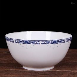 Bols 5/7/8 Pouce Ramen Bol Jingdezhen Bone China Riz Chinois En Céramique Soupe Salade Mélange Bleu Et Blanc Porcelaine Vaisselle