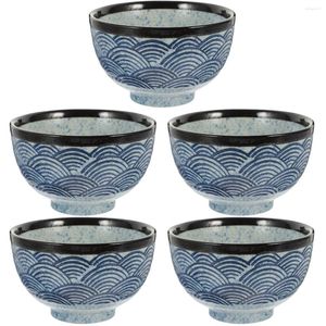 Lot de 5 bols bol japonais vaisselle en céramique ustensiles de cuisine four à micro-ondes ensemble céramique riz