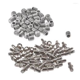 Bols 50pcs M3x3mm En Acier Inoxydable Hex Socket Set Cap Point Grub Vis Argent 50Pc Armoire Placard En Bois Hacher Plateau