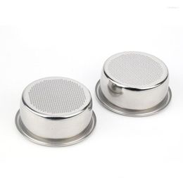 Cuencos de 51mm/54mm/58mm, cesta de filtro de tazón de café de acero inoxidable para accesorios de máquina de café expreso, utensilios de café en polvo de doble porción