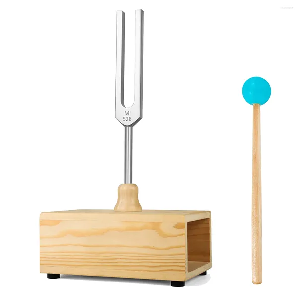 Cuencos 528HZ Tuning Fork Caja de resonancia para terapia de sonido Yoga Meditación y relajación