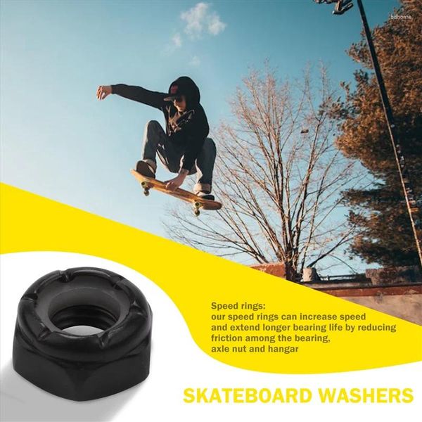 Bowls El kit de hardware para camión de monopatín de 56 piezas incluye espaciadores, tuercas de eje y anillos de velocidad para longboard