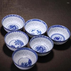 Kommen 5inch keramische ramen soep jingdezhen blauw en witte porselein rijstkom kunst kleine Chinese draak -serviescontainer