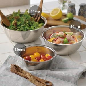 Tazones 5pcs Cuenca de almacenamiento de acero inoxidable Juego de sopa duradera para una cocina versátil fácil de cocina para el hogar