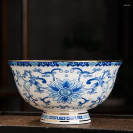 Bols 6 pouces bol chinois en céramique porcelaine Ramen Jingdezhen vaisselle émail couleur os porcelaine riz vaisselle conteneur