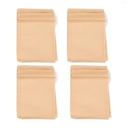 Bols 600 pcs sachets de filtre à thé jetables pour cordon de serrage en vrac feuille de sac vide avec papier non blanchi naturel