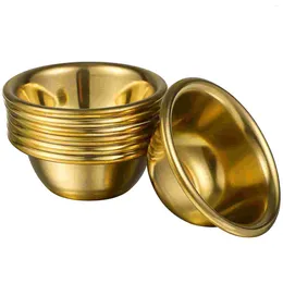 Kommen 7 stks koper aanbieden bowl set Water Tibetan Worship Cup Holy Alar benodigdheden voor yogameditatie
