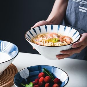 Kommen 8 inch Japanse ramen bowl salade rijst pasta fruitsoep noedel magnetron keramisch restaurant serviesgoed