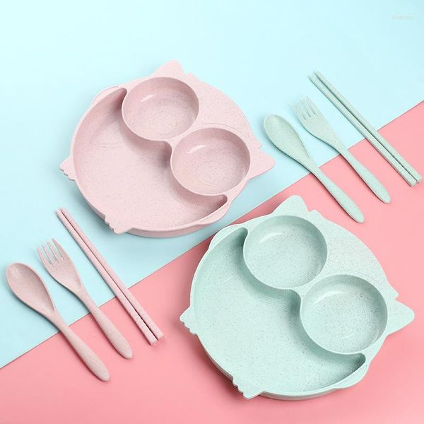 Bols bébé silicone paille bol anti-bas.