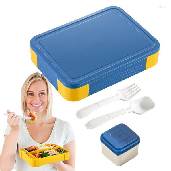 Bols Bento Box Lunch Containers Pour Adultes Enfants Toddler Boxes Avec 6 Compartiments Anti-Fuite Au Micro-Ondes