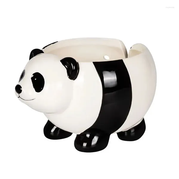 Cuencos Gran oferta Cuenco de hilo de cerámica Organizador de almacenamiento Lana de ganchillo de punto Diversión linda en forma de panda