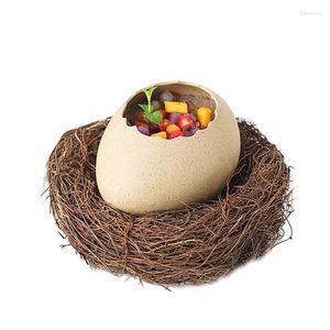 Bols oiseau nid œuf en céramique bol de boisson froide barbecue créative caractéristique de la cuisine de restauration moléculaire de cuisine artistique