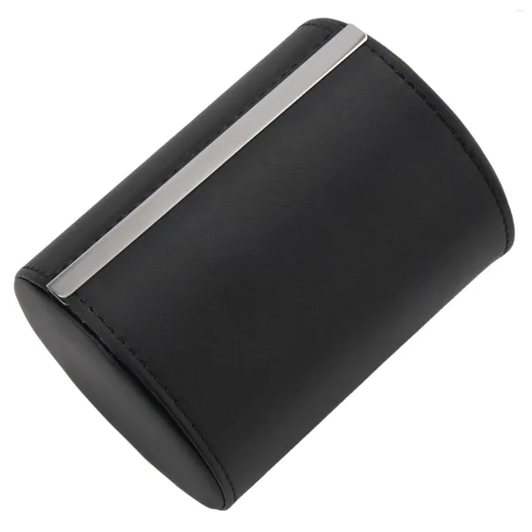 Cuencos Caja de almacenamiento de corbata negra Caja de regalo de viaje Forma cilíndrica