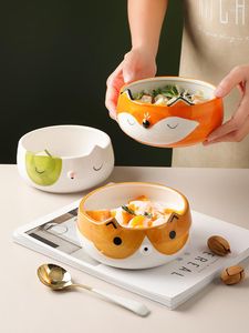 Kommen cartoon keramische kom huishouden salade schattig dier Japanse lamian noedels rijst servies groot dessert keukenbenodigdheden
