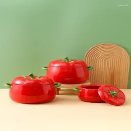Bols style dessin animé bol à soupe de tomate en céramique