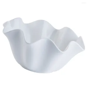 Cuencos Cuenco de sopa de cerámica Plato blanco Decoración Multifunción Platos grandes Vajilla decorativa