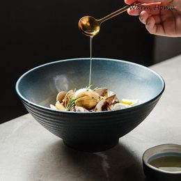 Kommen Chinees ramen noedel keramische kom huishouden grote soep retro creatief specialiteit restaurant servies mixen salade