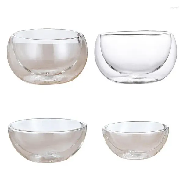 Bols Bol en verre transparent Salade polyvalente Fruits Mélange de céréales réutilisables de haute qualité pour accessoires de cuisine froide