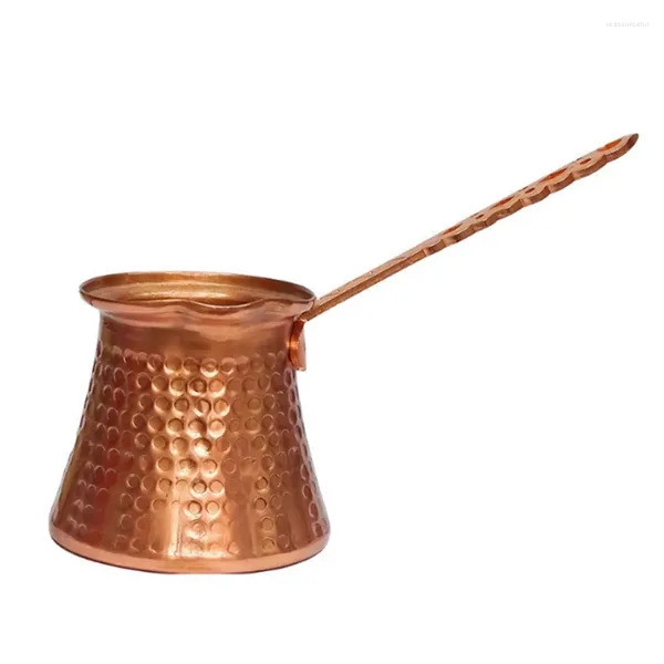 Bols à café avec poignée en bois, Pot en cuivre de 320Ml pour la cafétéria Cezve