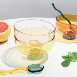 Bols Saladier Coloré Soupe De Fruits En Verre Résistant À La Chaleur Transparent Nouilles Instantanées Riz Vaisselle Ménage
