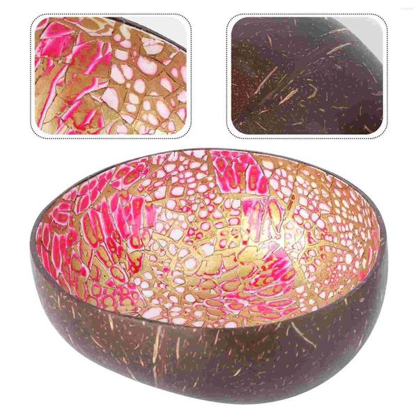Plateaux de bol de noix de coco de récipient de bols pour servir la décoration décorative en bois de maison