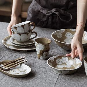 Kommen creatieve Japanse stijl dinerbord keramische westerse keuken soep grote noedelkom huishoudelijk servies set