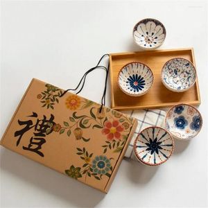 Bols créatif bol à soupe ensemble de vaisselle en céramique mignon Style japonais cadeau luxe bébé adulte plat Ramen/riz/nouilles/soupe