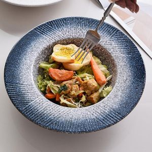 Kommen creatieve stro hoed bord keramische ronde diepe soep Japanse stijl gepersonaliseerd el diner home sp