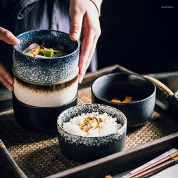 Миски Креативная посуда Японская миска для риса Простая маленькая керамическая миска для супа Домашний ресторан Приправа для завтрака