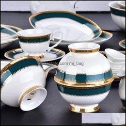 Bols Créativité Style chinois bol ensemble os porcelaine nouilles vaisselle porcelaine Ramen assiettes Cuencos articles ménagers Ek50Btz Dro Mjbag Dhva4