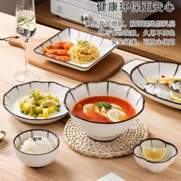 Bols plat ensemble de plats et ménage créatif personnalisé bol de riz assiette à soupe baguettes combinaison