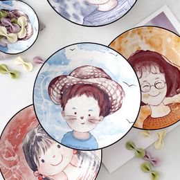 Kommen Schotels Huishoudelijke Rijstnoedels Soep Leuke en creatieve cartoon keramische potten enkele exemplaren