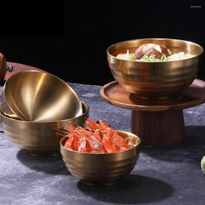 Tazones de cocina de doble capa de acero inoxidable 304 para ensalada, sopa de fideos, fruta, gachas, tazón de arroz, recipiente de vajilla