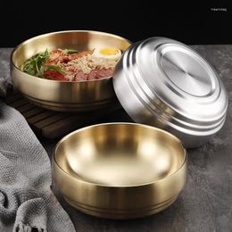Bols Drop coréen Lamian nouilles bol instantané en acier inoxydable froid mélangé avec du riz et de la soupe