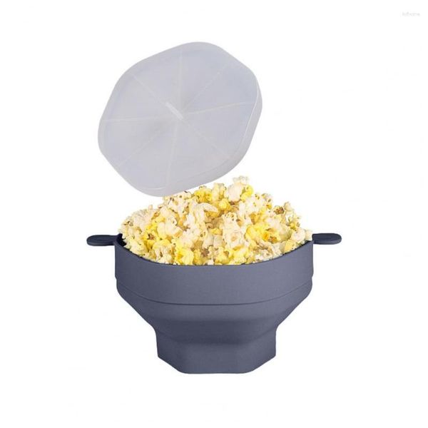 Bols Durable pliable léger micro-ondes Silicone Popcorn Maker bol avec couvercle résistant à la chaleur fournitures ménagères