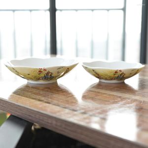 Kommen paas keramisch diner 4.5 inch china rijst cartoon bloemensoep salade noedel kom porseleinen servies set