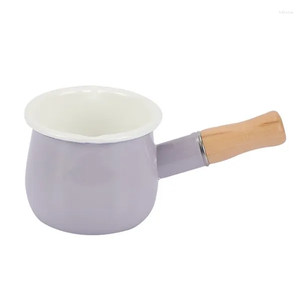 Cuencos Olla De Leche Esmaltada Mini Calentador De Mantequilla Salsa Olla Pequeña