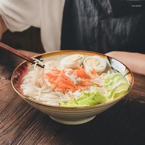 Kommen Fancity Grote 9-inch hoed Bowl Ramen Ramen Japanse salade Creatieve soep Persoonlijkheid Huishouden Keramiek