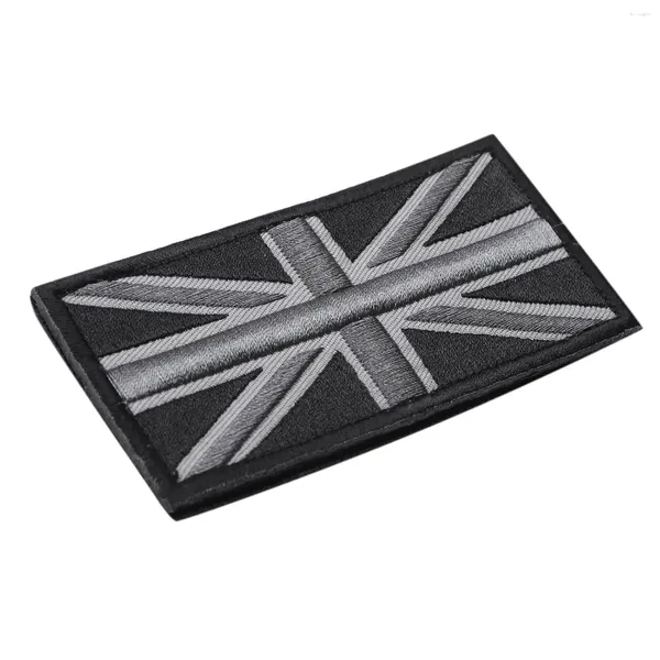 Bowls Fashion Union UK Flag Badge Patch Stick Retour 10 cm x 5cm (noir / gris)