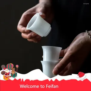 Tazones Feifan de gama alta jade porcelana master copa oveja grasa grasa blanca de té único de té