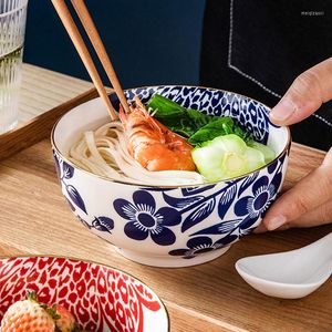 Kommen vier seizoenen bloemen keramische kom eten eten enkele grote creatieve eenvoudige Chinese stijl rijst kleine soep h