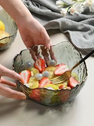 Kommen Fruitschaal Kristalglas Transparant Scandinavische Stijl Thuis Creatieve Verse Salontafel Eenvoudige Moderne Woonkamer Wastafel Multicolor