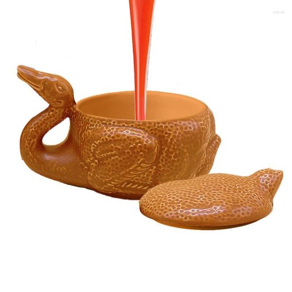 Cuencos Taza De Cerámica De Pollito Divertido 220 Ml Taza 3D De Pollo Al Horno Con Sal Extraña Agua De Forma Realista Para Té Café Leche Y Otras Bebidas