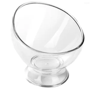 Bols Verre Pudding Coupe Diagonale Saladier Transparent Récipients En Plastique Dessert Délicat