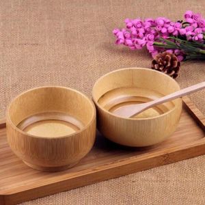 Bols fabriqués à la main 1pc de cuisine familiale ustensiles naturels soupe naturelle végétalien bol en bambou bambou