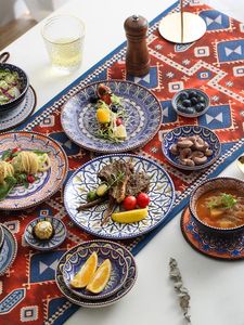 Kommen huishouden creatieve persoonlijkheid rijstkom goed uitziende keramische bestek en borden combinatie Europese stijl